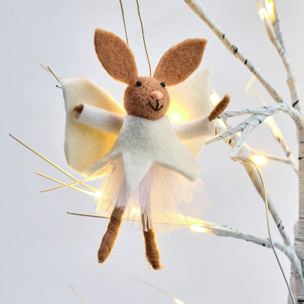 Royal Doulton Bunnykins Angel felt Christmas ornament