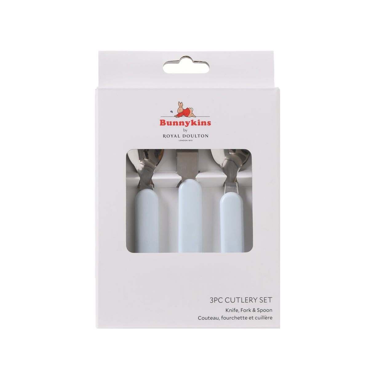 Royal Doulton Bunnykins 3pc Melamine Cutlery Set in Blue