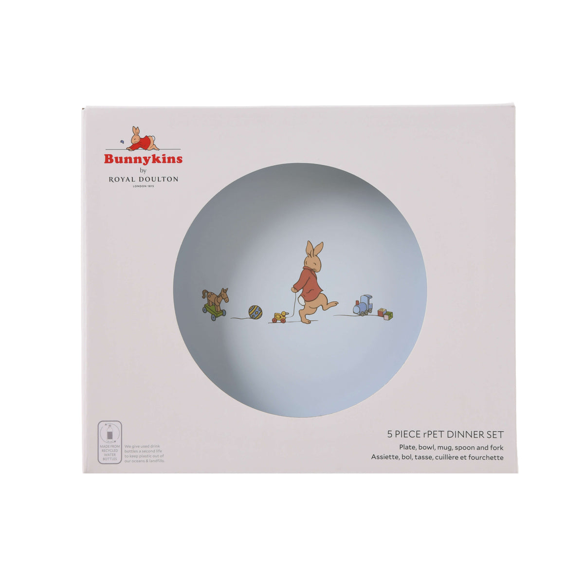 Royal Doulton Bunnykins 5pc rPET Dinner Set in Blue