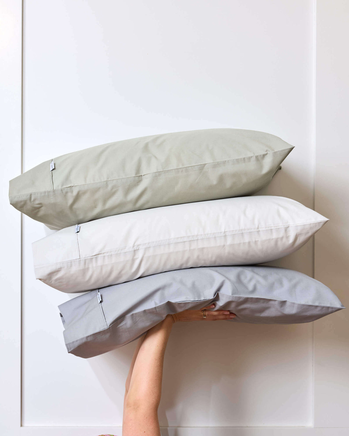 Royal Doulton Stirling sheet set styled on a bed